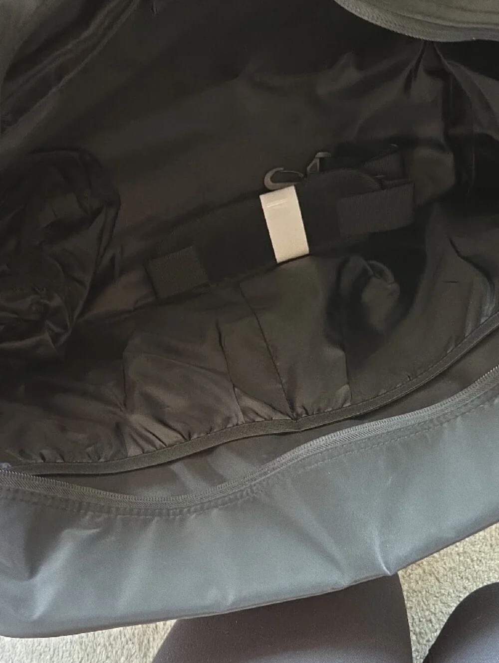 Black Quilted Duffel Tote Bag